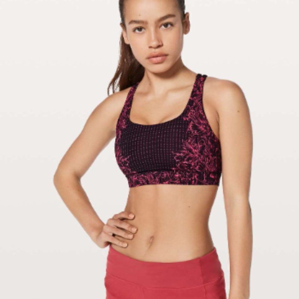 Lululemon Energy Bra Infinity Energy Bra Glossy Black Size 8 sport bra